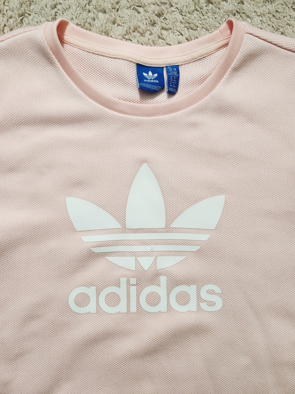 adidas Light Pink Trefoil Logo Mini Dress